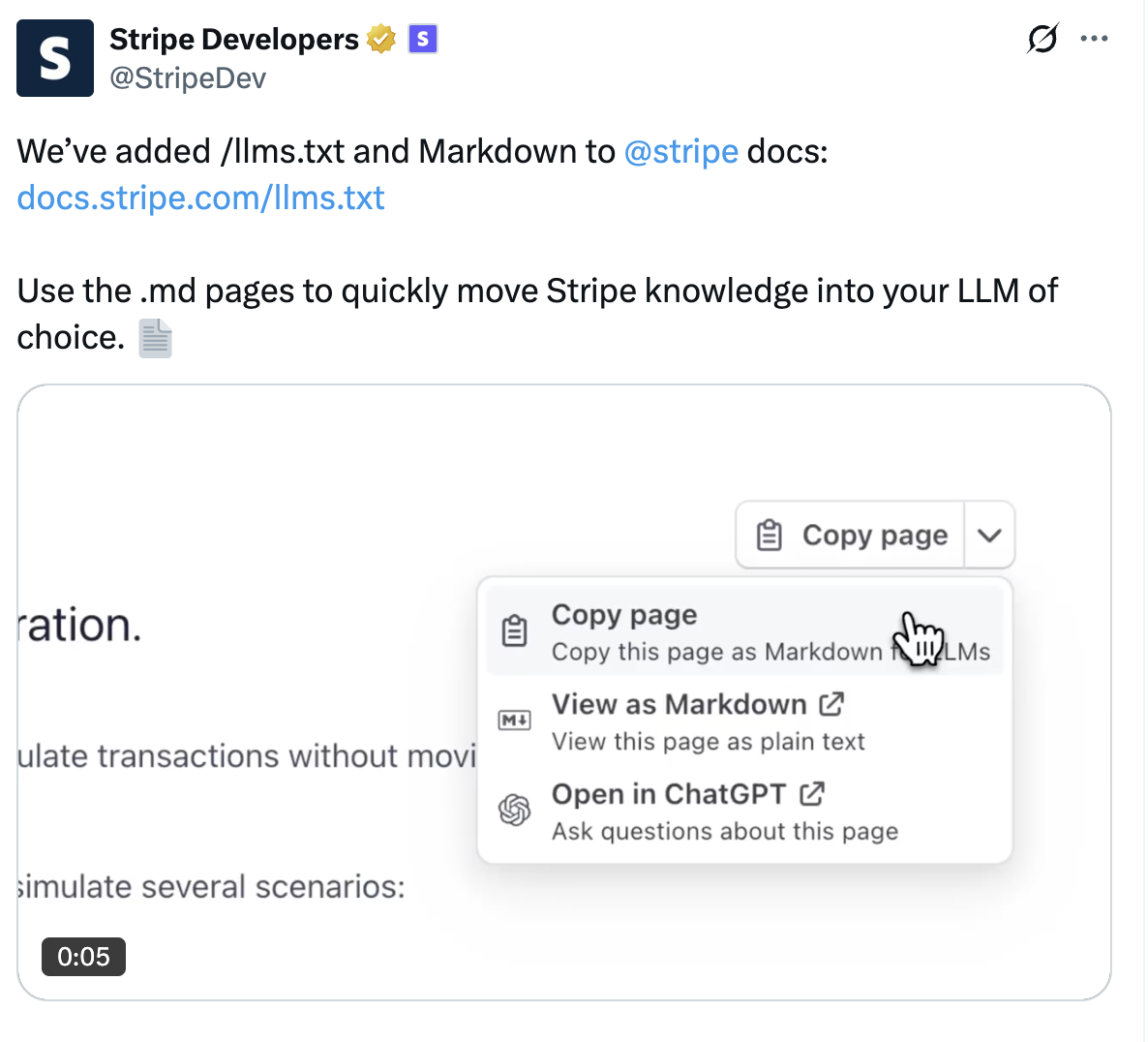 Example of a context-oriented feature